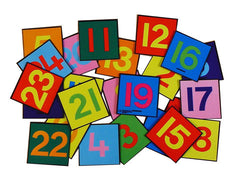 1-24 Number Tiles - colourful tiles with anti-slip base