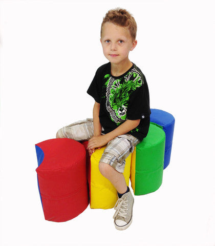 Interlocking Soft Play Barrel Seats