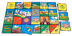 Alphabet Picture Tiles - The Alphabet in bright pictorial from on felt anti-slip tiles