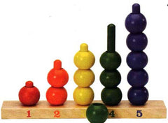 Ball Stair - colourful wooden aid for teaching numbers.