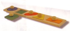 Geometric Shape Matching Board - match the colourful wooden shapes