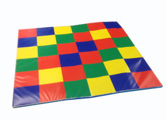 Anti-Slip Multi-Coloured Square Mat - a great mat for reading corners.
