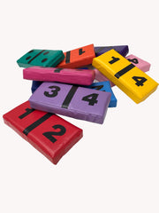 Multi-coloured Softplay Dominoes set