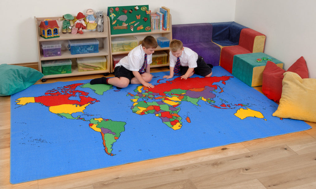 World Map Rug – Northern Softplay